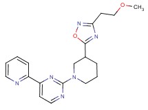 2-{3-[3-(2-methoxyethyl)-1,2,4-oxadiazol-5-yl]-1-piperidinyl}-4-(2-pyridinyl)pyrimidine