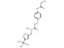 N-(4-{2-[[(3-tert-butyl-1H-pyrazol-5-yl)methyl](methyl)amino]-2-oxoethoxy}phenyl)propanamide