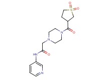 2-{4-[(1,1-dioxidotetrahydro-3-thienyl)carbonyl]piperazin-1-yl}-N-pyridin-3-ylacetamide