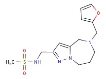 N-{[5-(2-furylmethyl)-5,6,7,8-tetrahydro-4H-pyrazolo[1,5-a][1,4]diazepin-2-yl]methyl}methanesulfonamide