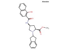 methyl (4S)-1-(2,3-dihydro-1H-inden-2-yl)-4-[(1-hydroxy-2-naphthoyl)amino]-L-prolinate