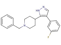 1-benzyl-4-[4-(3-fluorophenyl)-1H-pyrazol-5-yl]piperidine