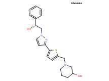 1-[(5-{1-[(2R)-2-hydroxy-2-phenylethyl]-1H-pyrazol-3-yl}-2-thienyl)methyl]-3-piperidinol