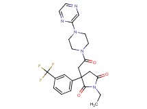 1-ethyl-3-{2-oxo-2-[4-(2-pyrazinyl)-1-piperazinyl]ethyl}-3-[3-(trifluoromethyl)phenyl]-2,5-pyrrolidinedione