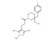 {3-(4-fluorobenzyl)-1-[3-(1,3,5-trimethyl-1H-pyrazol-4-yl)propanoyl]-3-piperidinyl}methanol