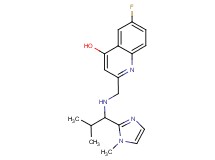 6-fluoro-2-({[2-methyl-1-(1-methyl-1H-imidazol-2-yl)propyl]amino}methyl)quinolin-4-ol