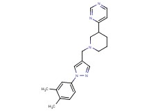 4-(1-{[1-(3,4-dimethylphenyl)-1H-pyrazol-4-yl]methyl}piperidin-3-yl)pyrimidine