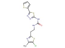 N-[2-(5-chloro-4-methyl-1,3-thiazol-2-yl)ethyl]-N'-[5-(2-thienyl)-1,3,4-thiadiazol-2-yl]urea