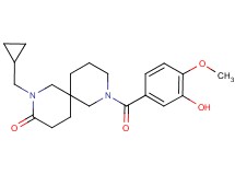2-(cyclopropylmethyl)-8-(3-hydroxy-4-methoxybenzoyl)-2,8-diazaspiro[5.5]undecan-3-one