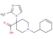 1-(cyclohex-3-en-1-ylmethyl)-4-(2-methyl-1H-imidazol-1-yl)piperidine-4-carboxylic acid