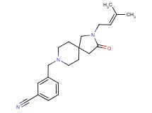 3-{[2-(3-methyl-2-buten-1-yl)-3-oxo-2,8-diazaspiro[4.5]dec-8-yl]methyl}benzonitrile