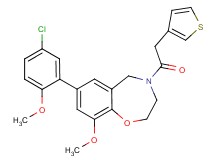 7-(5-chloro-2-methoxyphenyl)-9-methoxy-4-(3-thienylacetyl)-2,3,4,5-tetrahydro-1,4-benzoxazepine