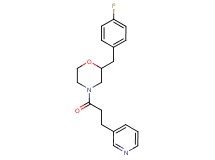 2-(4-fluorobenzyl)-4-[3-(3-pyridinyl)propanoyl]morpholine