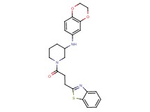 1-[3-(1,3-benzothiazol-2-yl)propanoyl]-N-(2,3-dihydro-1,4-benzodioxin-6-yl)-3-piperidinamine