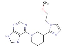 6-{3-[1-(2-methoxyethyl)-1H-imidazol-2-yl]-1-piperidinyl}-9H-purine