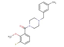 1-(3-fluoro-2-methoxybenzoyl)-4-(3-methylbenzyl)piperazine