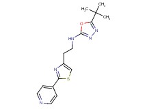 5-tert-butyl-N-[2-(2-pyridin-4-yl-1,3-thiazol-4-yl)ethyl]-1,3,4-oxadiazol-2-amine