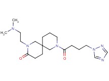 2-[2-(dimethylamino)ethyl]-8-[4-(1H-1,2,4-triazol-1-yl)butanoyl]-2,8-diazaspiro[5.5]undecan-3-one