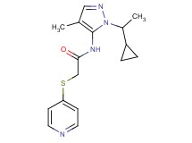 N-[1-(1-cyclopropylethyl)-4-methyl-1H-pyrazol-5-yl]-2-(pyridin-4-ylthio)acetamide