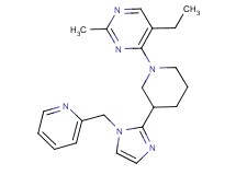 5-ethyl-2-methyl-4-{3-[1-(2-pyridinylmethyl)-1H-imidazol-2-yl]-1-piperidinyl}pyrimidine