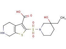 2-[(3-ethyl-3-hydroxypiperidin-1-yl)sulfonyl]-4,5,6,7-tetrahydrothieno[2,3-c]pyridine-3-carboxylic acid