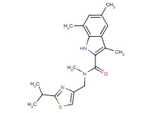 N-[(2-isopropyl-1,3-thiazol-4-yl)methyl]-N,3,5,7-tetramethyl-1H-indole-2-carboxamide
