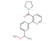 2-[3-(1-methoxyethyl)phenyl]-3-(pyrrolidin-1-ylcarbonyl)pyridine