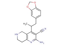 2-amino-4-[2-(1,3-benzodioxol-5-yl)-1-methylethyl]-5,6,7,8-tetrahydro-1,6-naphthyridine-3-carbonitrile