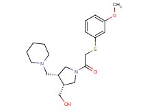 [(3R*,4R*)-1-{[(3-methoxyphenyl)thio]acetyl}-4-(piperidin-1-ylmethyl)pyrrolidin-3-yl]methanol