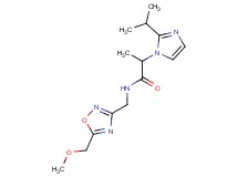 2-(2-isopropyl-1H-imidazol-1-yl)-N-{[5-(methoxymethyl)-1,2,4-oxadiazol-3-yl]methyl}propanamide