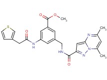 methyl 3-({[(5,7-dimethylpyrazolo[1,5-a]pyrimidin-2-yl)carbonyl]amino}methyl)-5-[(3-thienylacetyl)amino]benzoate