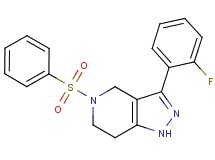 3-(2-fluorophenyl)-5-(phenylsulfonyl)-4,5,6,7-tetrahydro-1H-pyrazolo[4,3-c]pyridine