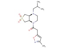 (4aR*,7aS*)-1-isobutyl-4-[(3-methyl-5-isoxazolyl)acetyl]octahydrothieno[3,4-b]pyrazine 6,6-dioxide