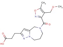 3-(5-{[4-(methoxymethyl)-5-methyl-3-isoxazolyl]carbonyl}-5,6,7,8-tetrahydro-4H-pyrazolo[1,5-a][1,4]diazepin-2-yl)propanoic acid