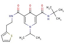 N-(tert-butyl)-1-isopropyl-4-oxo-N'-[2-(2-thienyl)ethyl]-1,4-dihydro-3,5-pyridinedicarboxamide