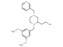 2-[1-(3,5-dimethoxybenzyl)-4-(3-pyridinylmethyl)-2-piperazinyl]ethanol