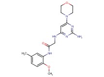 2-[(2-amino-6-morpholin-4-ylpyrimidin-4-yl)amino]-N-(2-methoxy-5-methylphenyl)acetamide