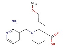 1-[(2-amino-3-pyridinyl)methyl]-3-(3-methoxypropyl)-3-piperidinecarboxylic acid