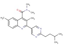 N,N,3,6-tetramethyl-2-[2-(3-methylbutyl)pyrimidin-5-yl]quinoline-4-carboxamide