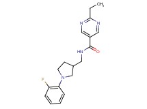 2-ethyl-N-{[1-(2-fluorophenyl)-3-pyrrolidinyl]methyl}-5-pyrimidinecarboxamide