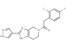 5-[(2,4-difluorophenyl)acetyl]-2-(1H-pyrazol-4-yl)-4,5,6,7-tetrahydro-1H-imidazo[4,5-c]pyridine