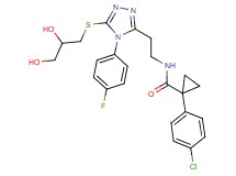 1-(4-chlorophenyl)-N-{2-[5-[(2,3-dihydroxypropyl)thio]-4-(4-fluorophenyl)-4H-1,2,4-triazol-3-yl]ethyl}cyclopropanecarboxamide