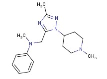 N-methyl-N-{[3-methyl-1-(1-methylpiperidin-4-yl)-1H-1,2,4-triazol-5-yl]methyl}aniline