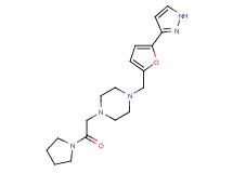 1-(2-oxo-2-pyrrolidin-1-ylethyl)-4-{[5-(1H-pyrazol-3-yl)-2-furyl]methyl}piperazine
