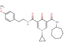 N-cycloheptyl-1-cyclopropyl-N'-[2-(4-methoxyphenyl)ethyl]-4-oxo-1,4-dihydro-3,5-pyridinedicarboxamide