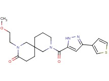 2-(2-methoxyethyl)-8-{[3-(3-thienyl)-1H-pyrazol-5-yl]carbonyl}-2,8-diazaspiro[5.5]undecan-3-one