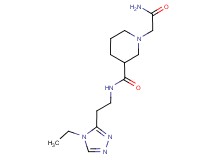1-(2-amino-2-oxoethyl)-N-[2-(4-ethyl-4H-1,2,4-triazol-3-yl)ethyl]piperidine-3-carboxamide