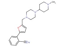 2-(5-{[4-(1-methylpiperidin-4-yl)piperazin-1-yl]methyl}-2-furyl)benzonitrile