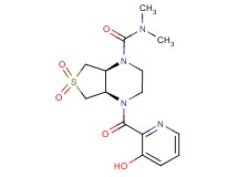 (4aR*,7aS*)-4-[(3-hydroxy-2-pyridinyl)carbonyl]-N,N-dimethylhexahydrothieno[3,4-b]pyrazine-1(2H)-carboxamide 6,6-dioxide
