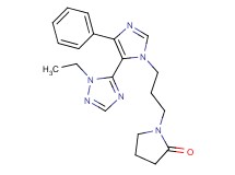 1-{3-[5-(1-ethyl-1H-1,2,4-triazol-5-yl)-4-phenyl-1H-imidazol-1-yl]propyl}pyrrolidin-2-one
